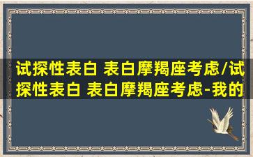 试探性表白 表白摩羯座考虑/试探性表白 表白摩羯座考虑-我的网站